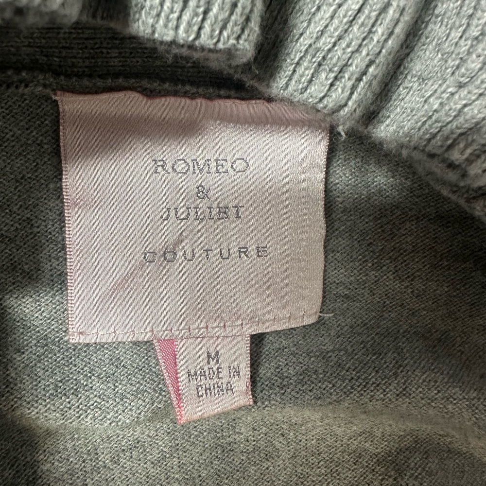 Romeo & Juliet Couture Gray Ruffled Cardigan - Picture 3 of 7